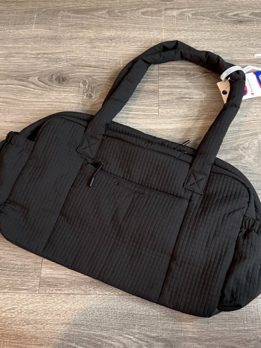 NWT Champion Element Athletic Trainer Duffle Bag Black Fabric